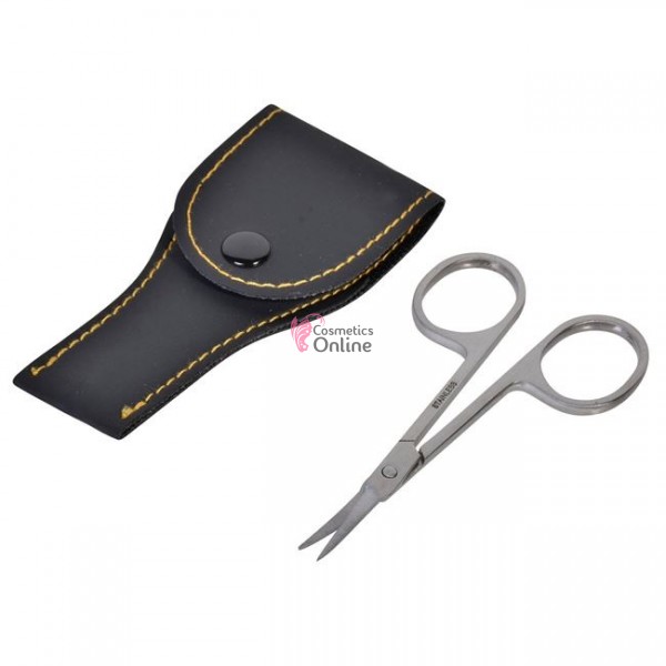 Forfecuta pentru cuticule Argintie MJ 1101963 cu varf curb + husa Cadou